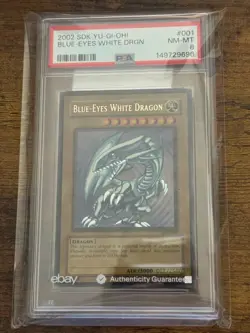 2002 Yu-Gi-Oh Blue-Eyes White Dragon #SDK-001 PSA 8 NEW CERT. Great Investment! - Image 2
