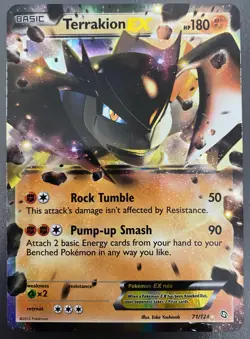 Terrakion EX 71/124 Ultra Rare Holo Dragons Exalted | LP | Pokemon Card TCG - Image 1