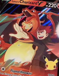 Pokemon Lance's Charizard V SWSH133 - 25th Celebrations JUMBO Card - Image 1