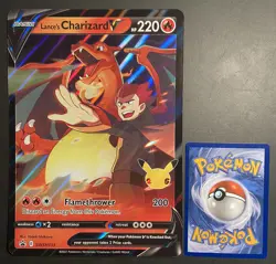 Pokemon Lance's Charizard V SWSH133 - 25th Celebrations JUMBO Card - Image 2