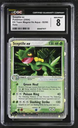CGC 8 Sceptile ex 2004 EX Team Magma Vs Aqua 93/95 Holo Pokemon Card - Image 1