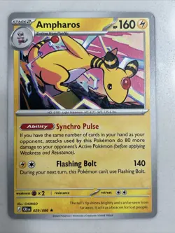 Ampharos 029/086 Non-Holo Pokemon TCG Chaos Rising Pre-Release Deck Exclusive - Image 1