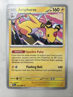 Ampharos 029/086 Non-Holo Pokemon TCG Chaos Rising Pre-Release Deck Exclusive - Image 2