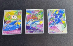Pokemon First Partner Illustration Collection Promo Alola Gen 3 Starter Set - Image 1