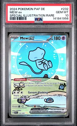 2024 POKEMON GERMAN PAF DE-PALDEAN FATES #232 MEW ex SPECIAL ILLUSTRATION RARE - Image 1