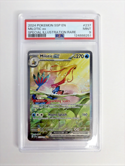 2024 POKEMON SSP EN-SURGING SPARKS SPECIAL ILLUSTRATION RARE MILOTIC EX PSA 9 - Image 1