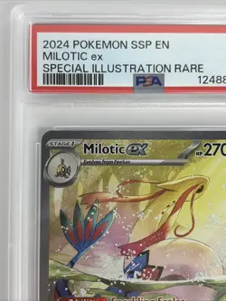 2024 POKEMON SSP EN-SURGING SPARKS SPECIAL ILLUSTRATION RARE MILOTIC EX PSA 9 - Image 3