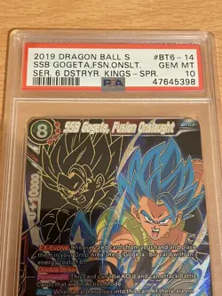 Dragon Ball Super Card DBS BT6-014 SSB Gogeta, Fusion Onslaught SPR PSA 10 - Image 2