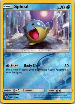 Spheal 50/236 Common Cosmic Eclipse Pokemon Reverse Holo Near Mint - Image 1