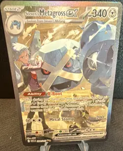 Pokemon TCG Steven's Metagross EX Full Art Holo 289/217 340HP Stage 2 - Image 1