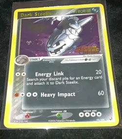 Pokemon TCG Dark Steelix Stamped 10/109 Team Rocket Returns Reverse Holo Swirl - Image 1