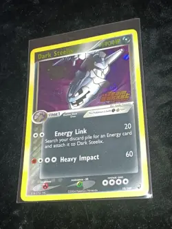 Pokemon TCG Dark Steelix Stamped 10/109 Team Rocket Returns Reverse Holo Swirl - Image 3