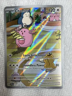 2024 Pokemon Twilight Masquerade Chansey Illus Rare 187/167 Free Shipping - Image 1