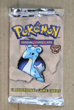 POKEMON FOSSIL BOOSTER PACK LAPRAS SEALED WOTC 1999 1ol - Image 2