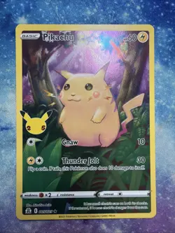 PIKACHU FULL ART HOLO 25 TH ANNIVERSARY EDITION POKEMON MINT - Image 1
