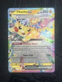 Pokemon TCG Pikachu ex 057/191 Sv08: Surging Sparks Holo (English) - NM - Image 3