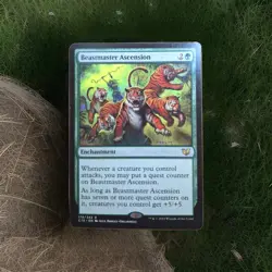 MTG Beastmaster Ascension Commander 2015 Green Rare Card LP/NM Condition - Image 1