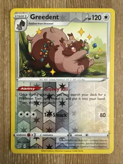 Pokemon Rebel Clash Greedent 152/192 Reverse Holo VLP - Image 1