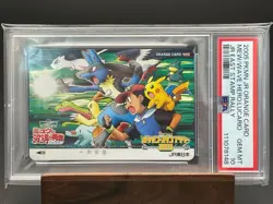 PSA10 Orange Card Pokemon Mew And The Vibration Hero Lucario Pikachu Phone Telep - Image 1