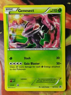 Genesect 16/113 MP Holo Rare Legendary Treasures 2013 Black + White Pokemon Card - Image 1