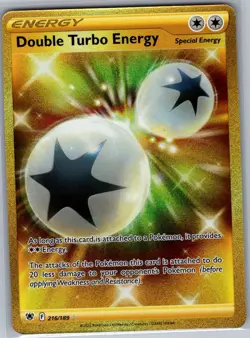 Double Turbo Energy (Secret) 216/189 SWSH10: Astral Radiance - Pokemon Card - NM - Image 1
