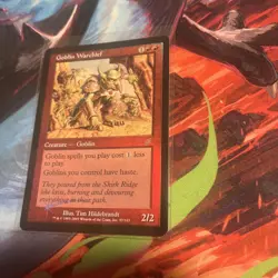 Magic: The Gathering Scourge Goblin Warchief Foil Card NM Condition - Image 2