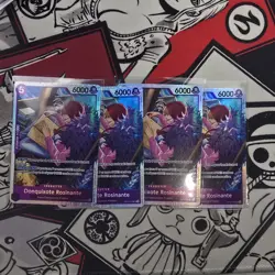4x OP10-072 Donquixote Rosinante SR One Piece royal blood English Card playset - Image 1