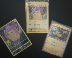 Pokemon Edition Pikachu English 3-Card Lot - Image 1