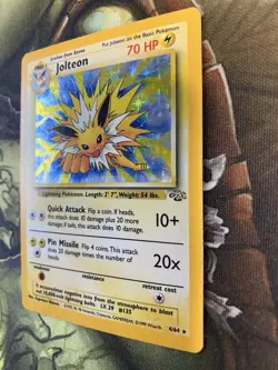 Pokemon TCG Jolteon 4/64 Jungle Holo Vintage Wotc Card Eeveelution - Image 3