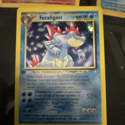 Pokemon Feraligatr 4/111 Neo Genesis 1st Edition Holo Rare 100 HP Card - Image 1