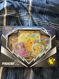 Pokemon Pikachu V Box - Promo Cards, Booster Packs, Pikachu & Mimikyu - Image 1