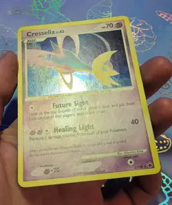 Cresselia 2/100 D&P Majestic Dawn Rare Holo Pokemon Card NM + Holo Bleed - Image 4