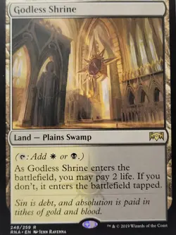 Godless Shrine LP MTG Ravnica Allegiance RNA Shock Land Orzhov EDH Modern - Image 1