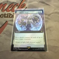 MTG FOIL Protection Magic 0107 Extended Art MTG FIC - Image 1