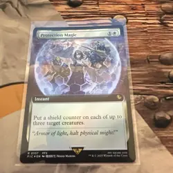 MTG FOIL Protection Magic 0107 Extended Art MTG FIC - Image 2