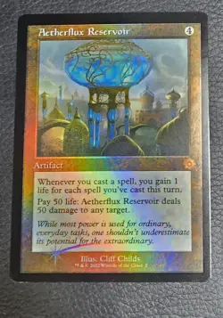 Aetherflux Reservoir The Brothers' War: Retro Frame Artifacts Foil MTG Magic - Image 1