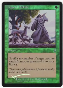 Piper's Melody 2001 Odyssey FOIL Green Uncommon Sorcery MTG NM - Image 1