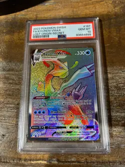 POKEMON 2022 Lost Origin Secret Full Art KYUREM Vmax #197 PSA 10 Gem Mint - Image 1