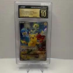 Pokemon Pikachu 004/SV-P Scarlet & Violet Promo Holo CGC Pristine 10 Chinese - Image 1