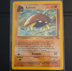 Pokemon TCG Kabuto 50/62 Fossil Stage 1 30HP Common Regular - Image 1