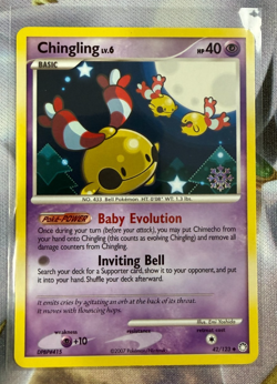 Pokemon TCG Chingling 42/123 Diamond & Pearl Snowflake Countdown Calendar (LP) - Image 1