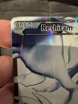 Pokemon Reshiram 113/114 Black & White Ultra Rare Holo Full Art 130 HP LP/MP - Image 2