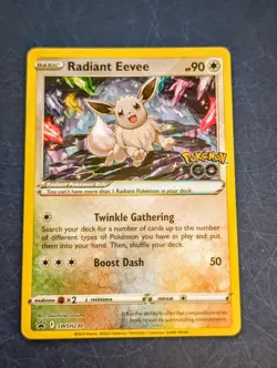 Pokemon TCG Radiant Eevee SWSH230 Black Star Promo, Near Mint Condition - Image 1