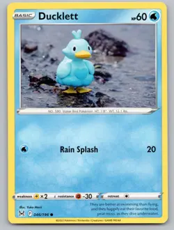 Ducklett 046/196 Common Lost Origin Pokemon LP - Image 1