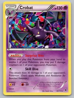 Crobat 33/119 Rare Phantom Forces Pokemon LP - Image 1