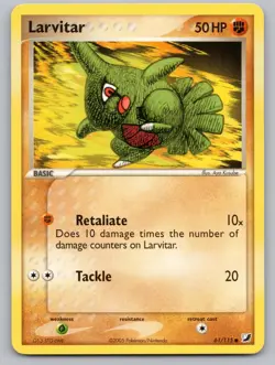 Larvitar 61/115 Common Unseen Forces Pokemon LP - Image 1