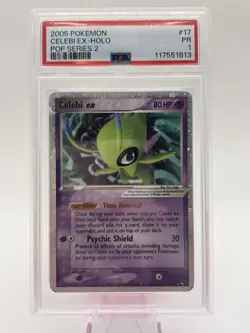 PSA 1 Pokemon TCG Celebi ex Holo Rare Pop Series 2 17/17 Pop 33 - Image 1