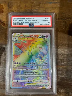 POKEMON 2022 Astral Radiance Secret HISUIAN TYPHLOSION Vstar #193 PSA 10 Gem - Image 1