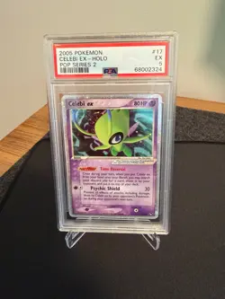 2005 POKEMON POP SERIES 2 CELEBI EX #17/17 BLACK STAR PROMO HOLO FOIL PSA 5 - Image 2