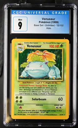 1999 Base Set Venusaur CGC 9 - Image 1